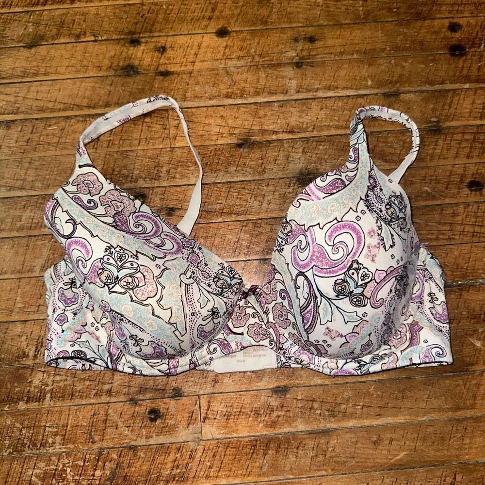 Soma purple paisley embraceable full coverage 36D bra